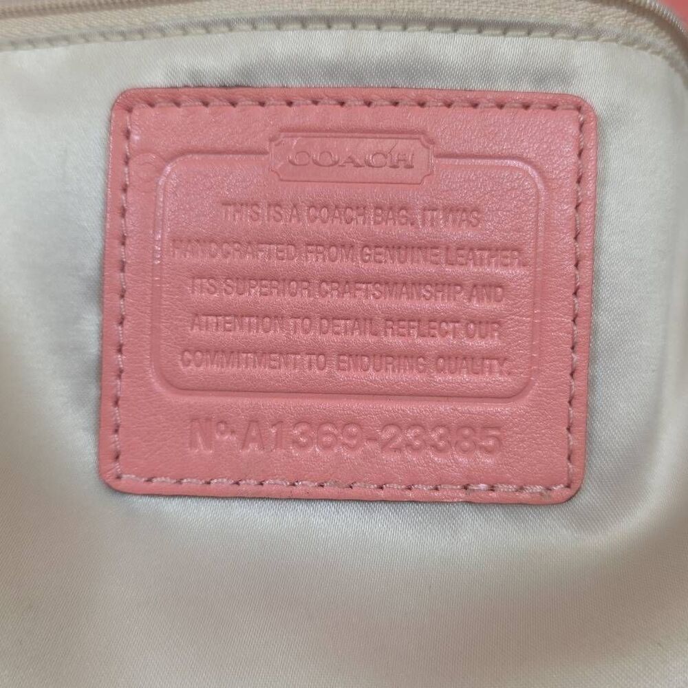 Coach Madison Maggie Woven Leather Shoulder Bag Salmon Pink F23385 Leather - Picture 16 of 16